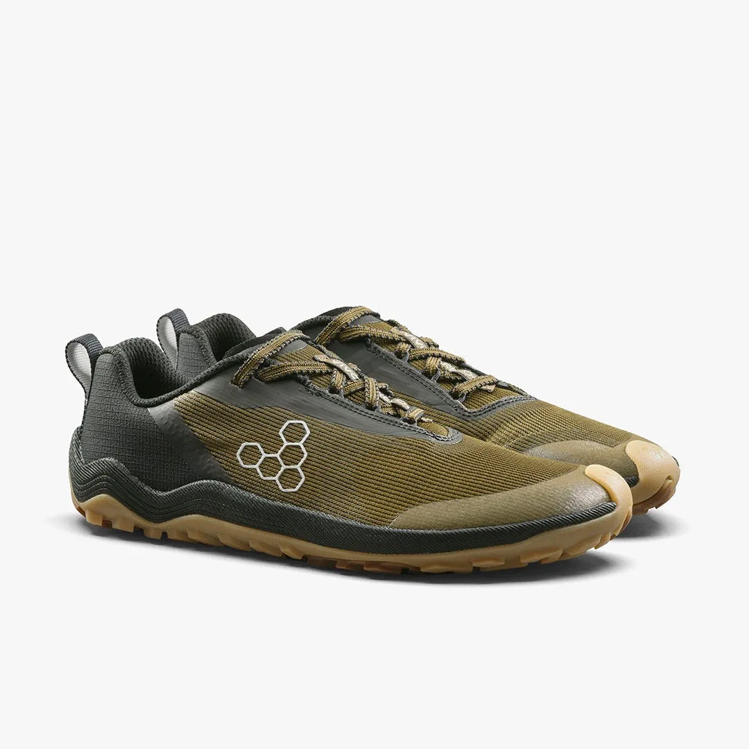 Кроссовки Vivobarefoot Primus Trail Flow — женская модель, тёмно-оливковый, фото 4