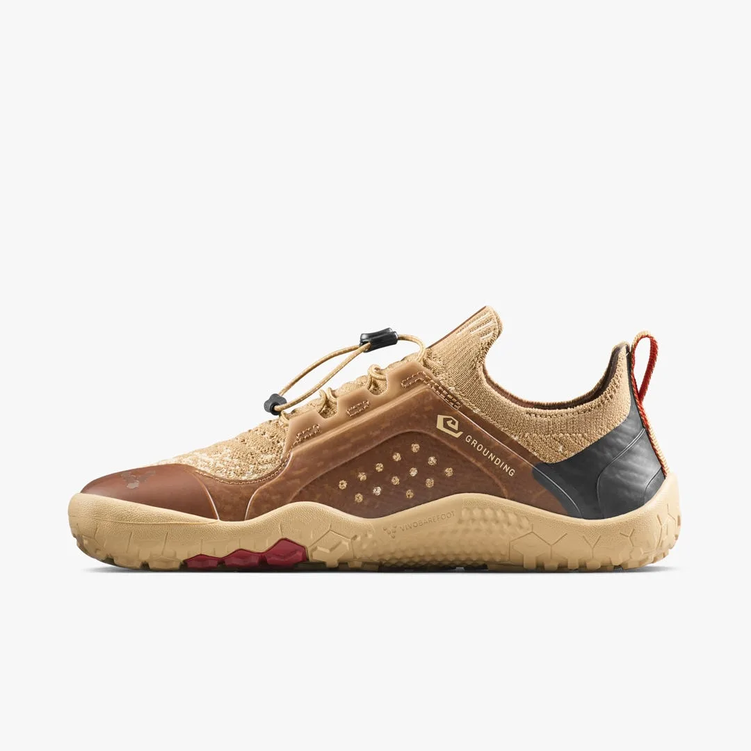 Кроссовки Vivobarefoot Primus Trail Knit FG Grounding — женская модель, песочно-жёлтый, фото 3