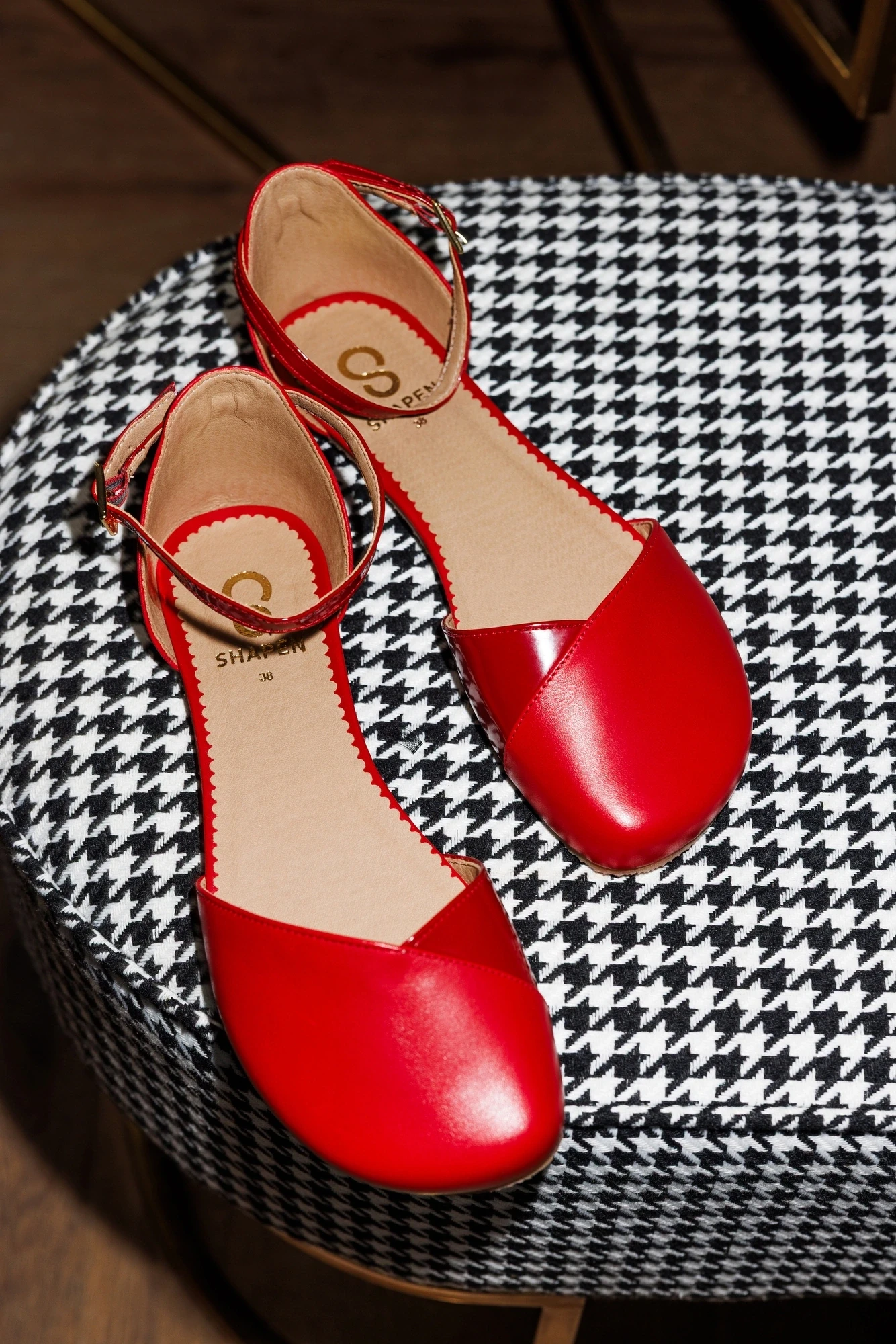 Босоногие сандалии Shapen POPPY — вишнёвый, фото 9